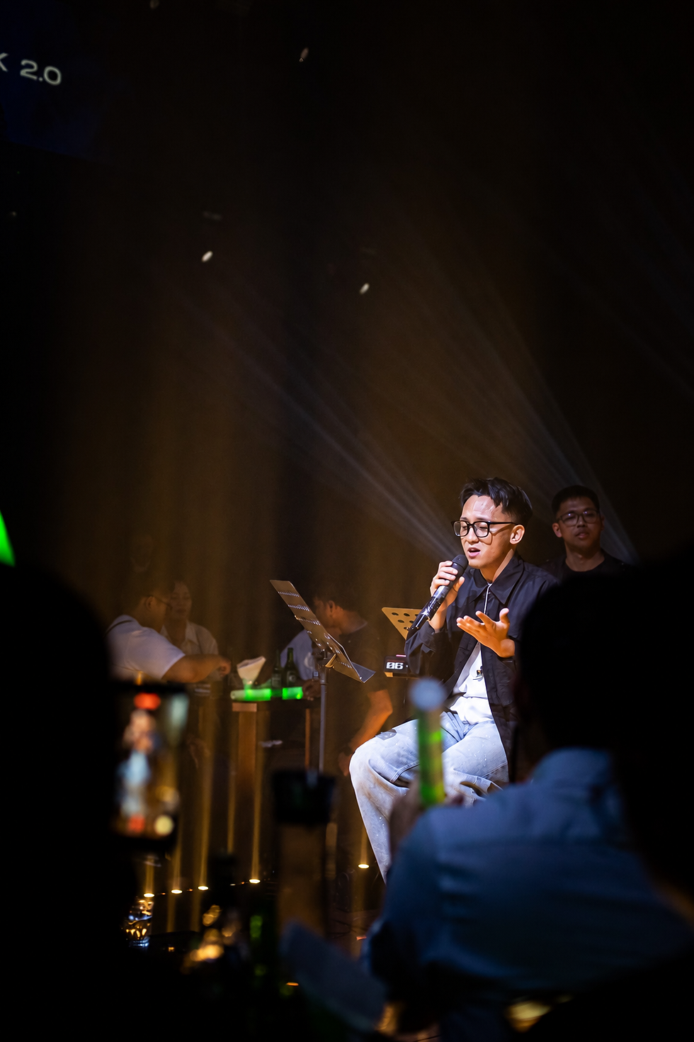 Singer performing at a live music restaurant in Penang