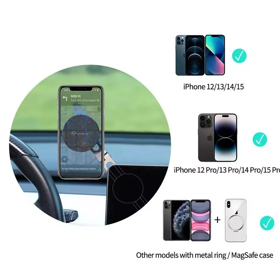 ภาพขนาดย่อ: Tparts Tesla phone holder ที่เกาะมือถือ ติด3Mกับหลังจอรถ
