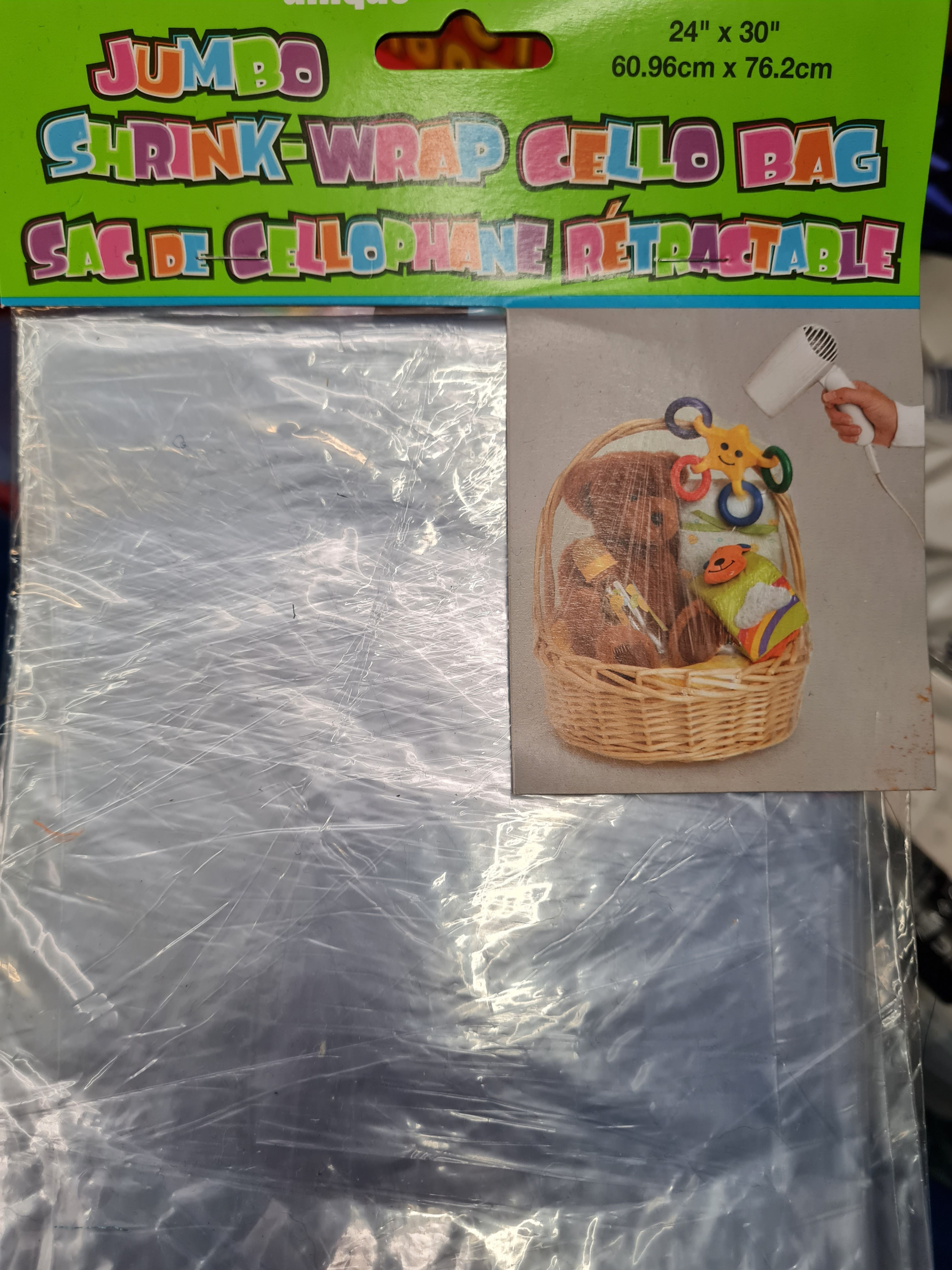 Jumbo cellophane gift bag