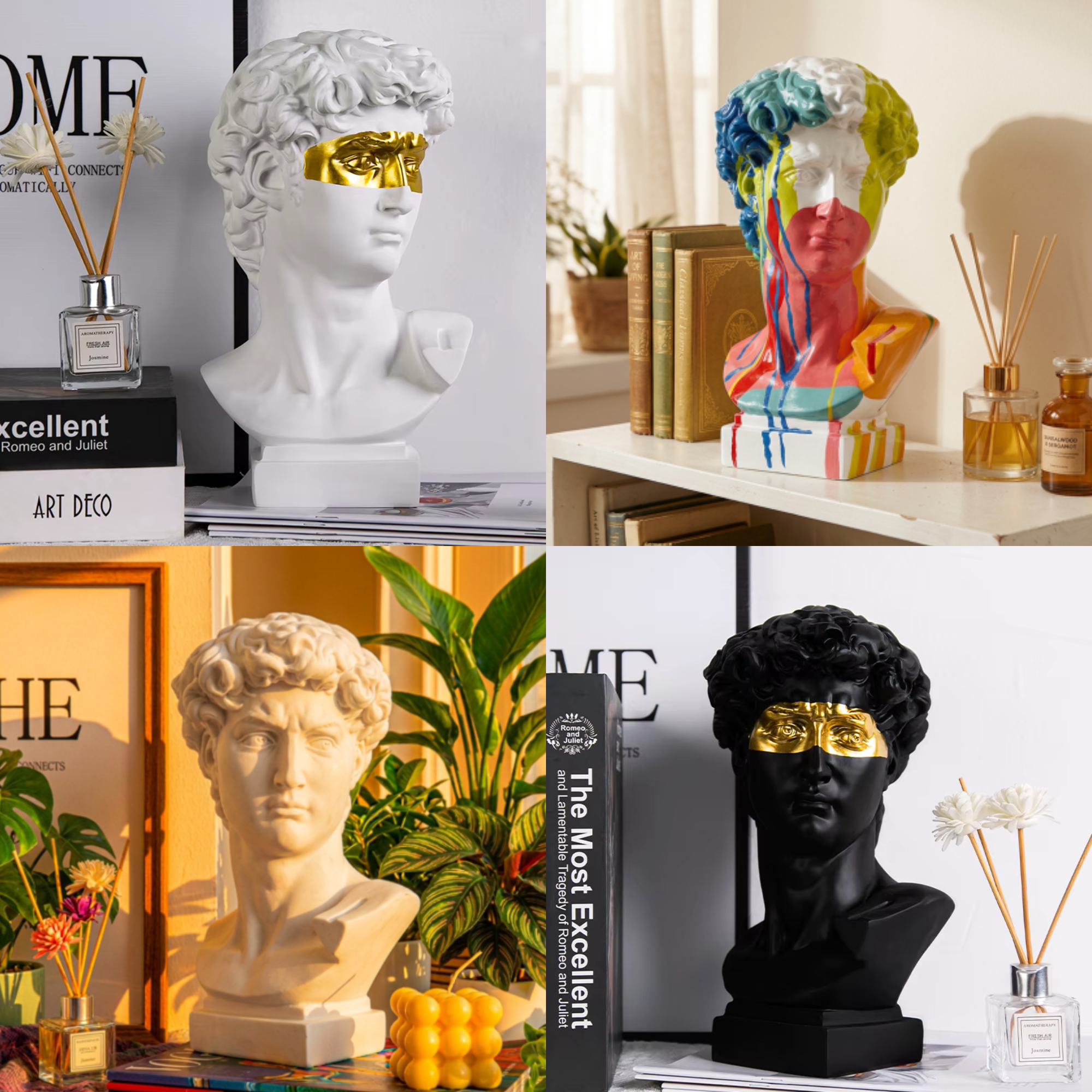 Busto Decorativo David de Resina