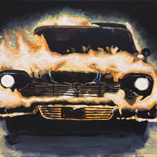 Her Endless Fury Christine car horror fan art painting by 1331 Studios