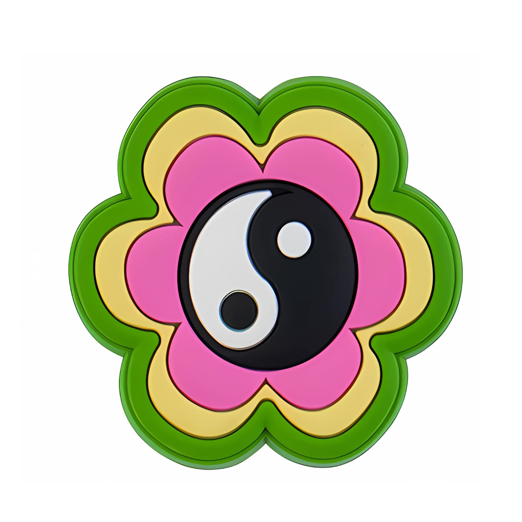 Yin Yang Flower Jibbitz