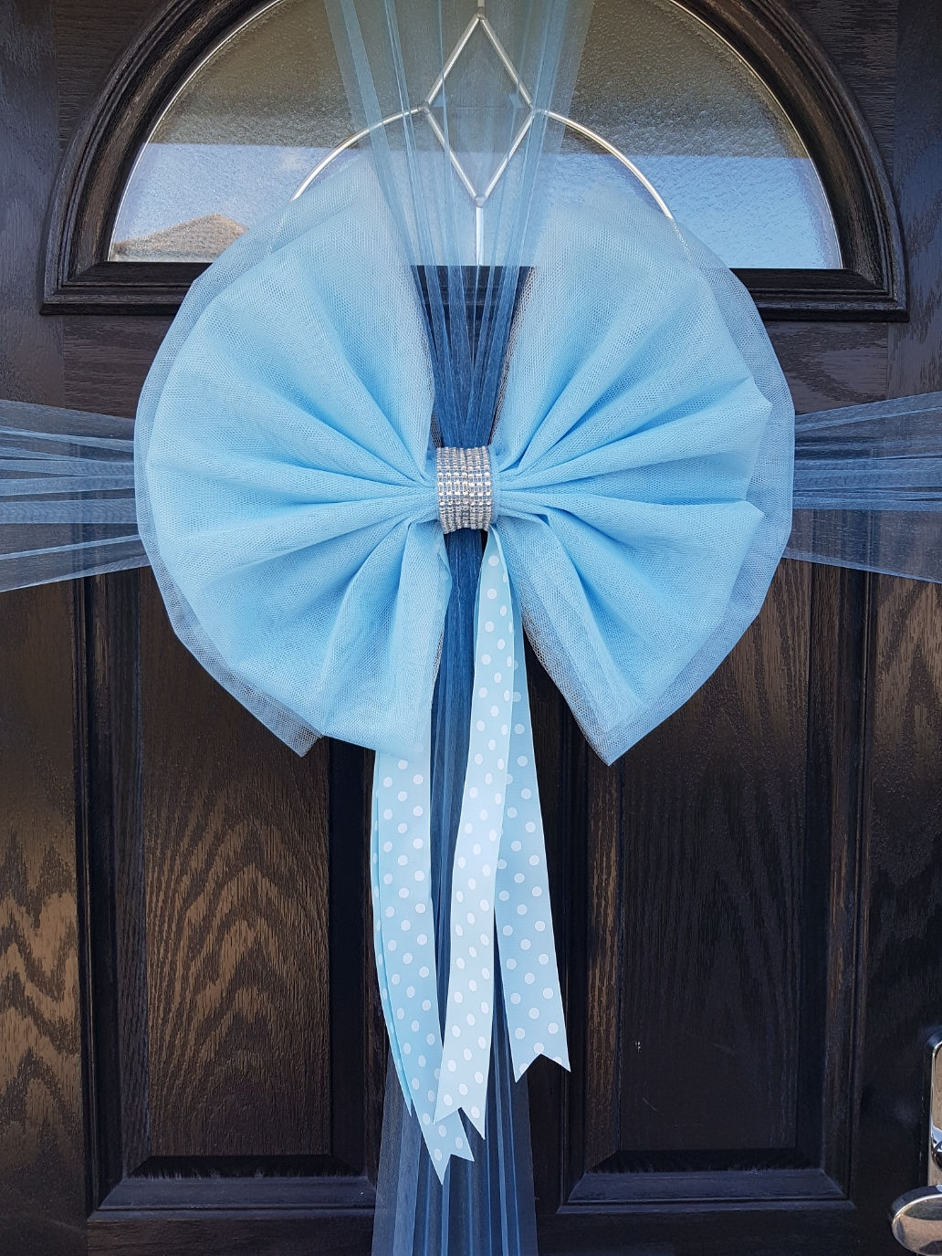 Baby Shower/Gender Reveal/Birthday Door Bow - Blue