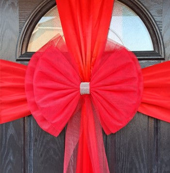 Luxury Red Door Bow - Valentines day