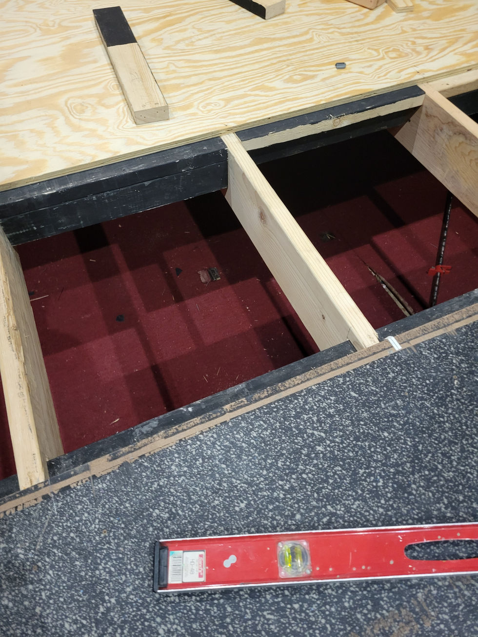 Hog troughs used to spread and stabilized beams