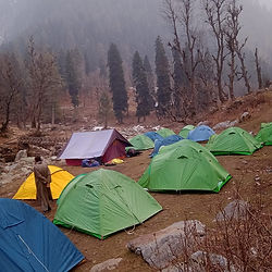 Camping in Kashmir in Summer