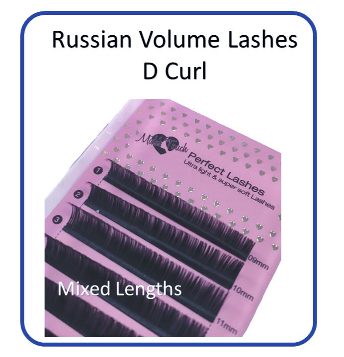 Miniatura: Mixed length Russian lashes D Curl