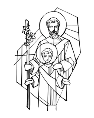 Saint joseph and Christ child
