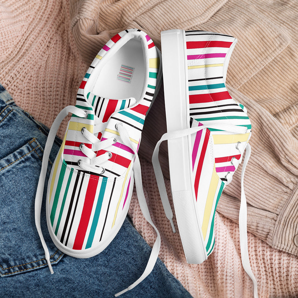 Thumbnail: Positive Vibes Only Lace-up Canvas Sneakers