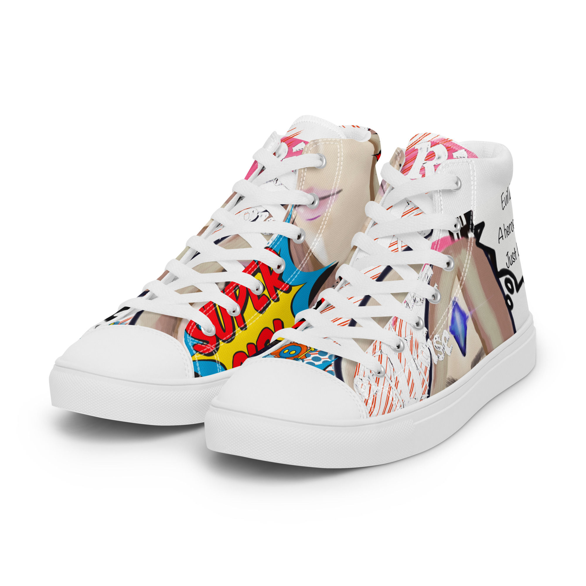 The Rise of Poise Comic High Top Sneakers