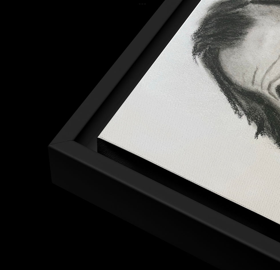 Thumbnail: Jack Nicholson Pencil & Charcoal Framed Canvas - Limited Edition