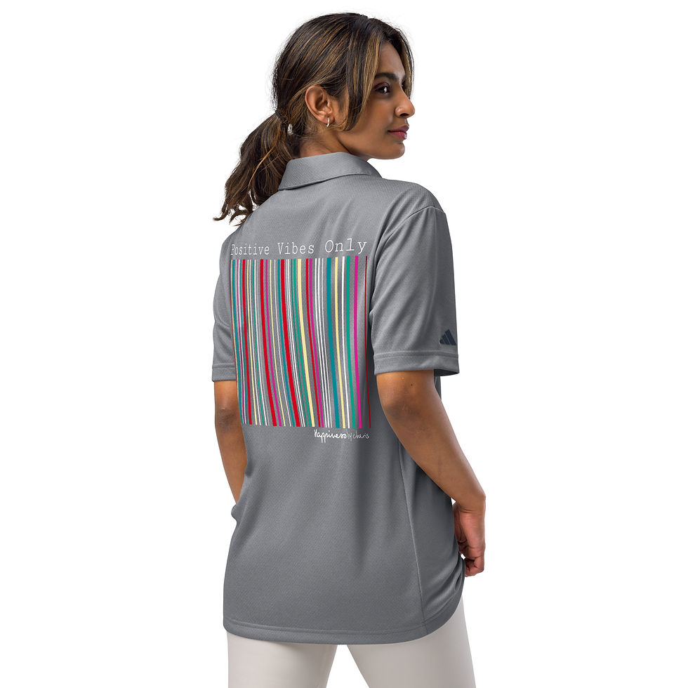 Thumbnail: Positive Vibes Only Adidas Space-dyed Polo