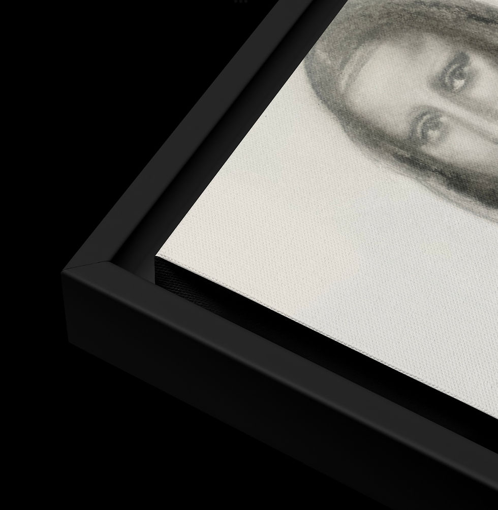 Thumbnail: Mona Lisa Pencil & Charcoal Portrait Framed Canvas - Limited Edition