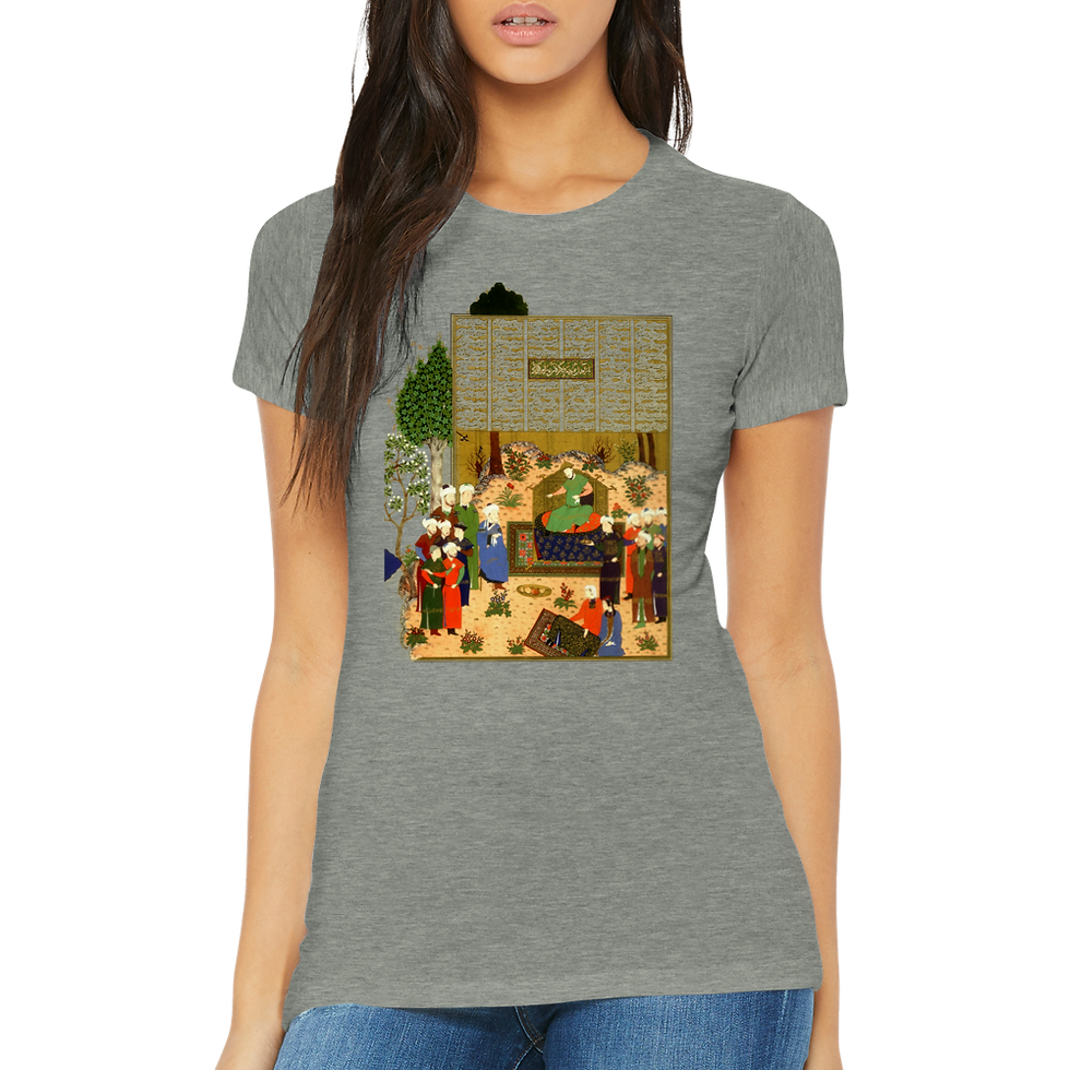 Thumbnail: Womens Crewneck T-shirt Shahnameh