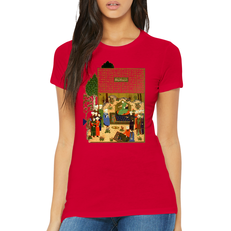 Thumbnail: Womens Crewneck T-shirt Shahnameh