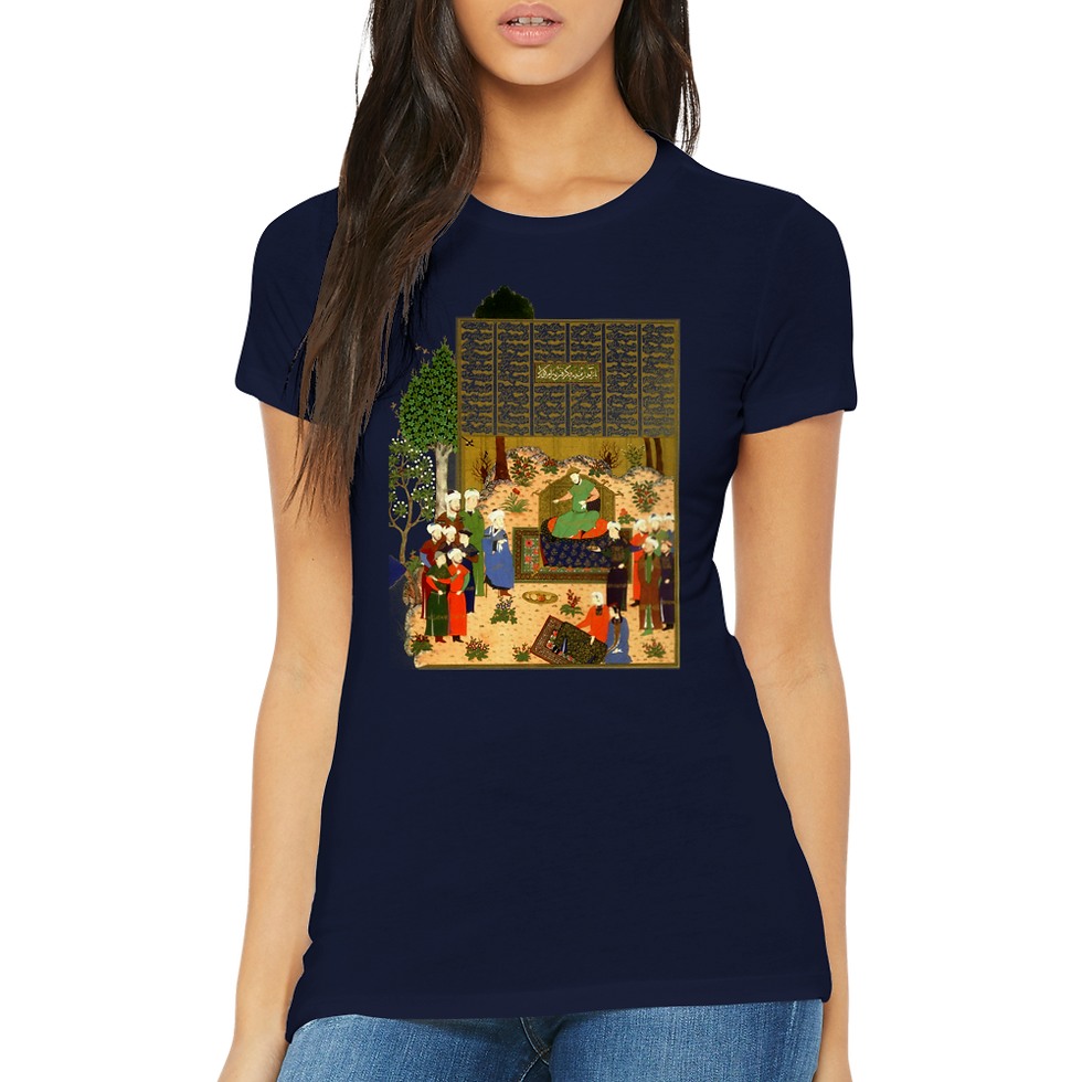 Thumbnail: Womens Crewneck T-shirt Shahnameh