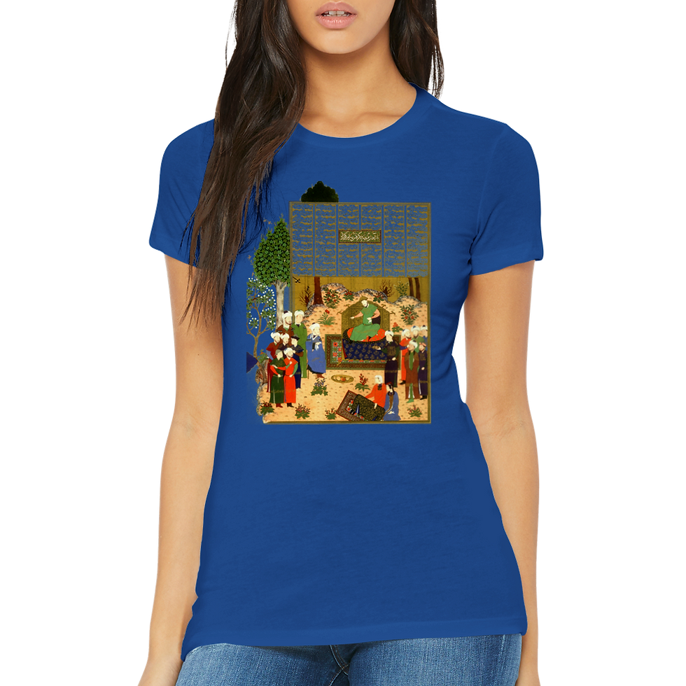 Thumbnail: Womens Crewneck T-shirt Shahnameh