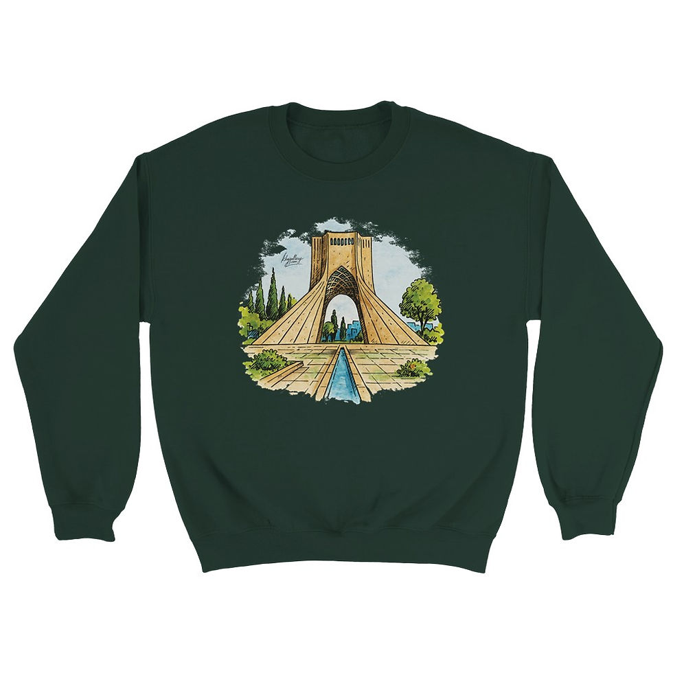 Thumbnail: Tehran Sketch Women's Sweatshirt - Khaj Gallery