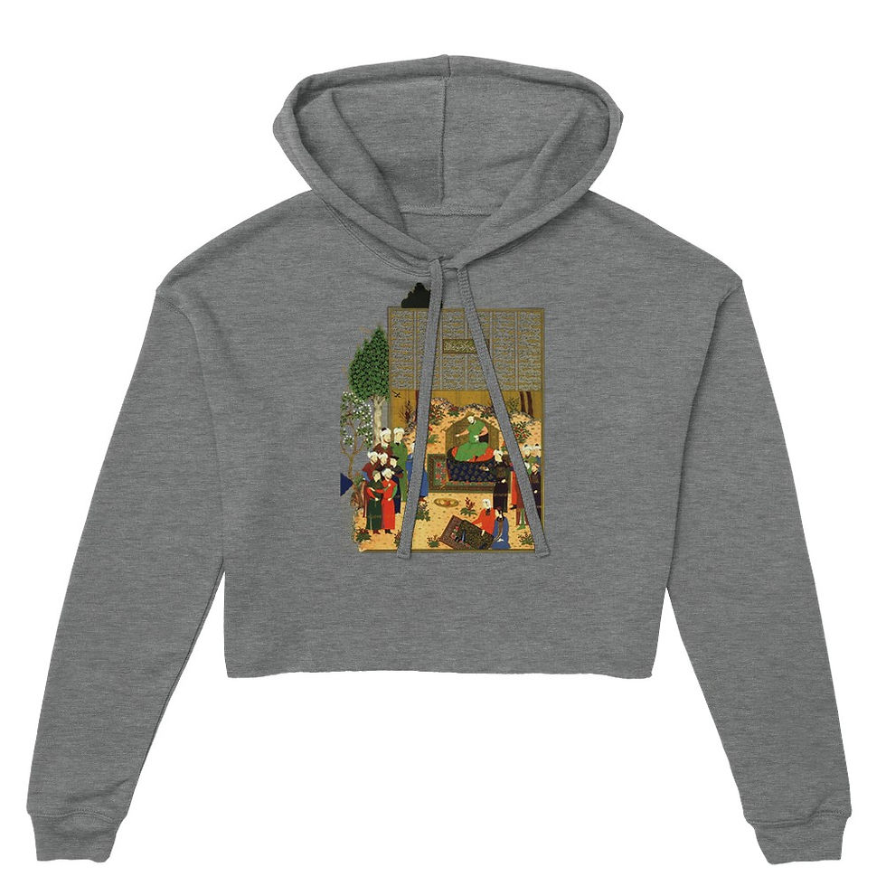 Thumbnail: Women's Cropped Hoodie Shahnameh