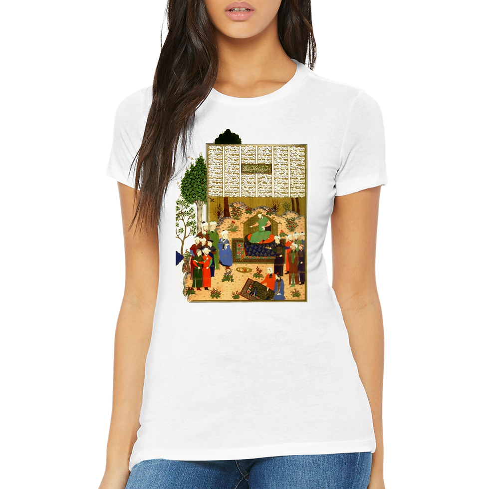Thumbnail: Womens Crewneck T-shirt Shahnameh