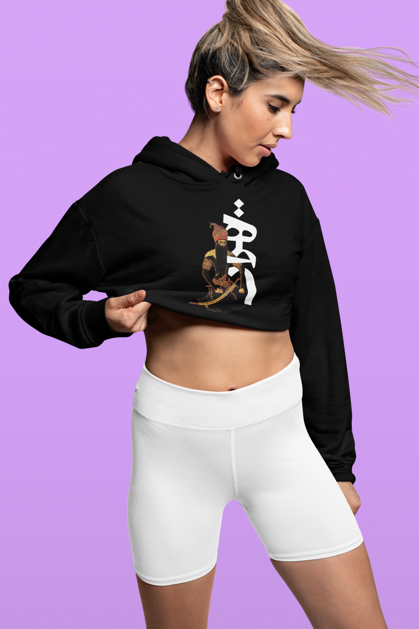 Women's Cropped Hoodie Tehran III