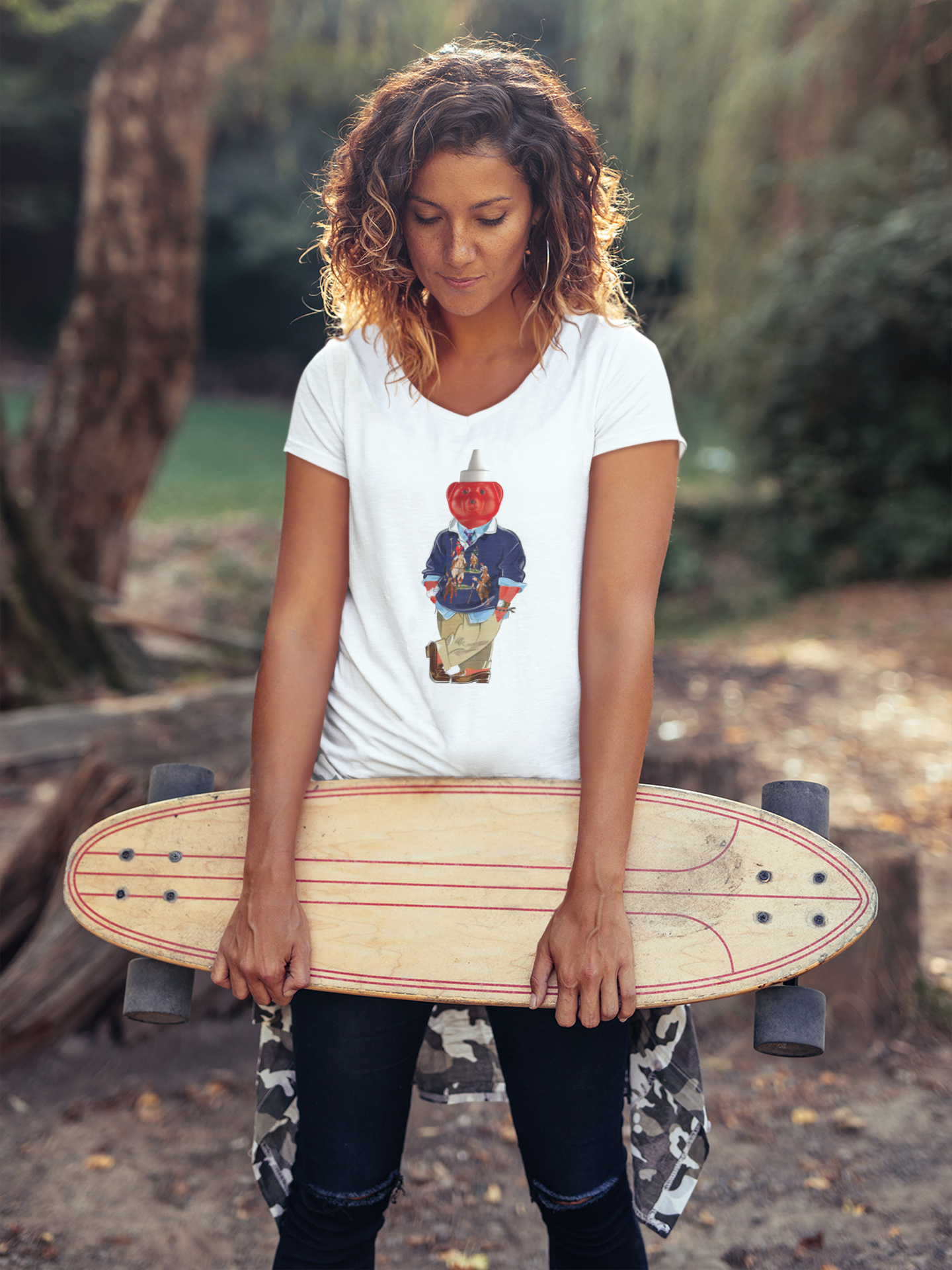 Womens V-Neck T-shirt Khersi