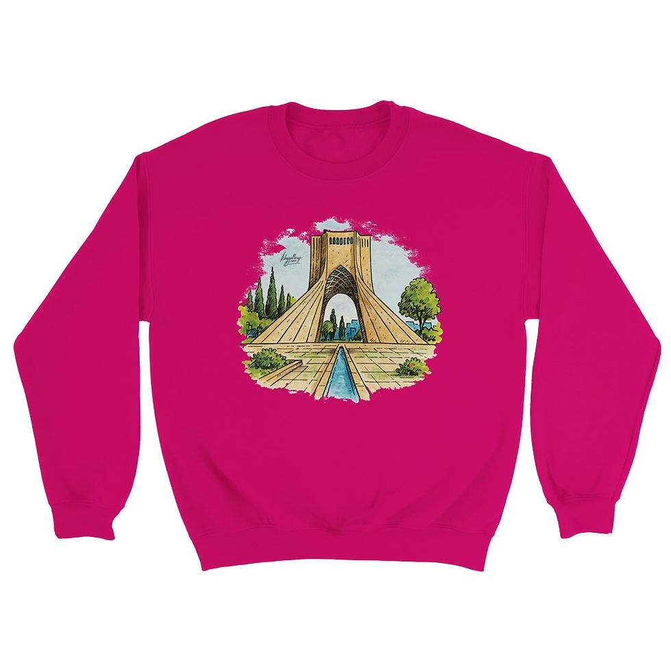 Thumbnail: Tehran Sketch Women's Sweatshirt - Khaj Gallery