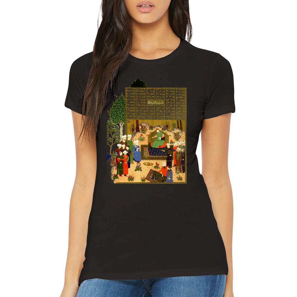 Thumbnail: Womens Crewneck T-shirt Shahnameh