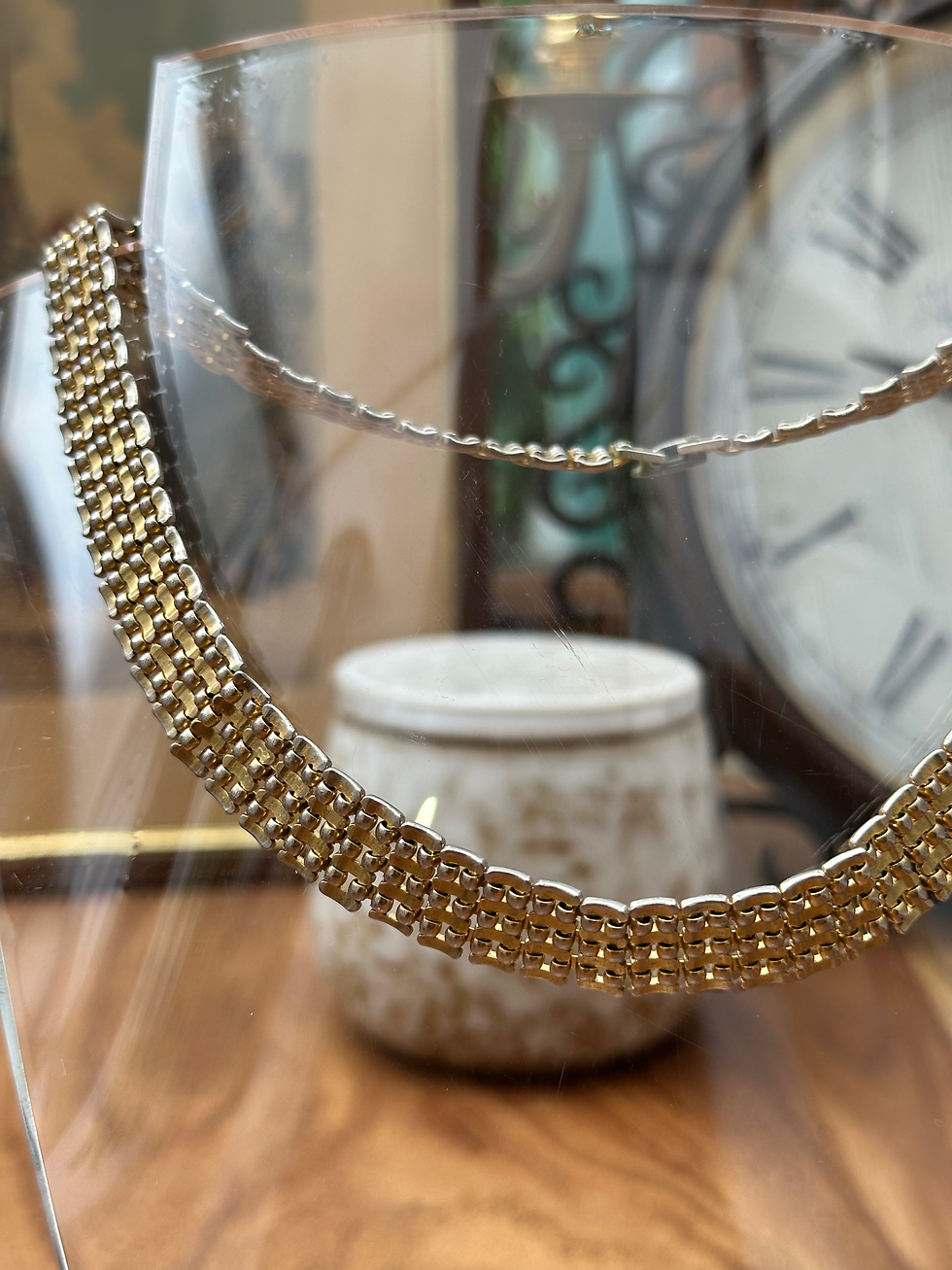collier ras de cou fantaisie doré la brocantoise