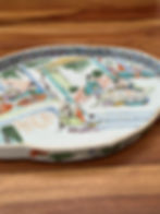 Plat ancien chinois en porcelaine polychrome la brocantoise collection vintage asiatique