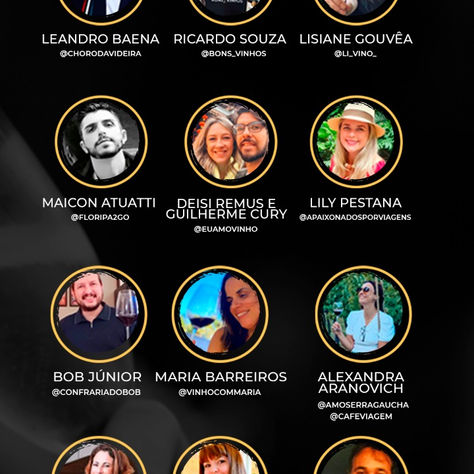 DIA DO VINHO BRASILEIRO 2021 - 12 influencers numa livecheia de sentidos e histórias