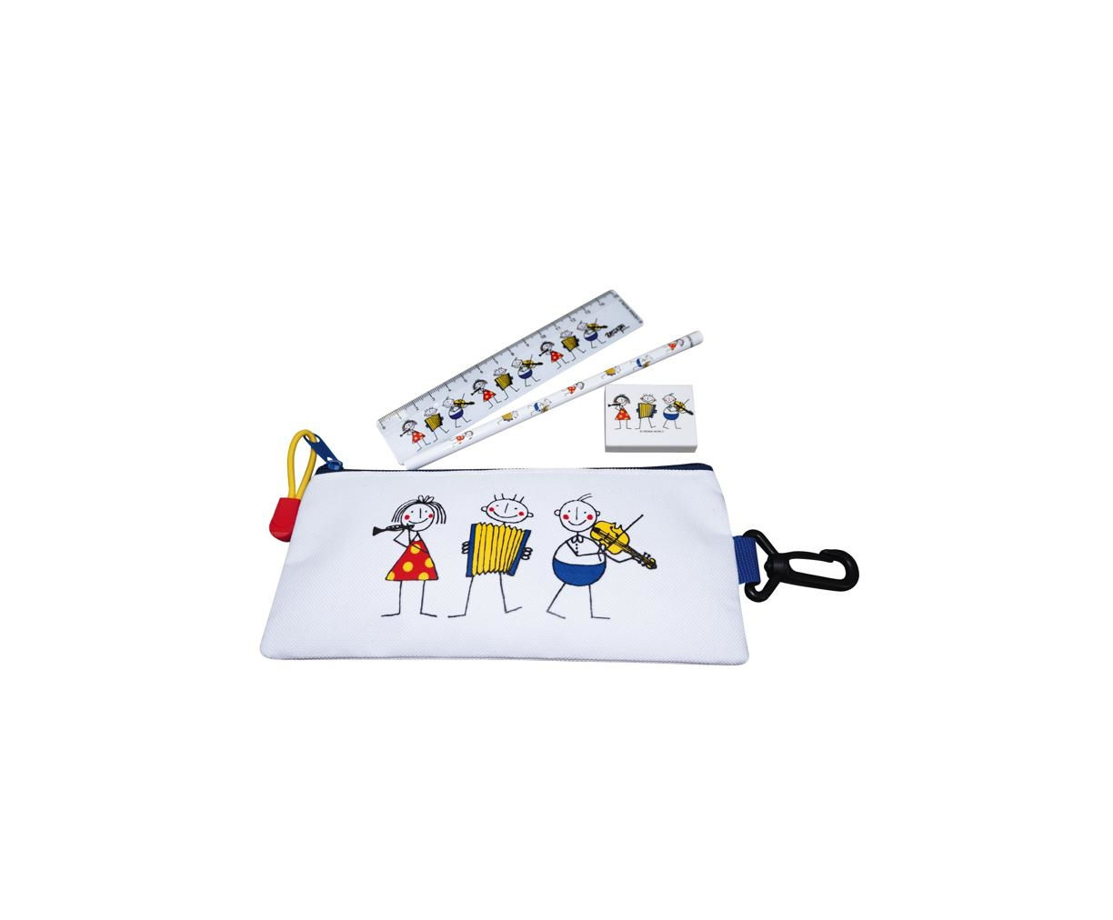 Schüttelpenal Little Phils de luxe Set Lineal Radiegummi Bleistift