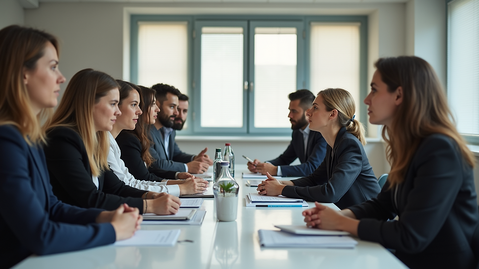Vue en plongée d'un groupe d'entrepreneurs participant à un atelier de formation