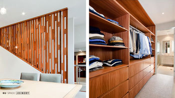 Custom made Northbridge Staircase Feature and Stunning Walk In Robe design and installation - Nu Space Joinery