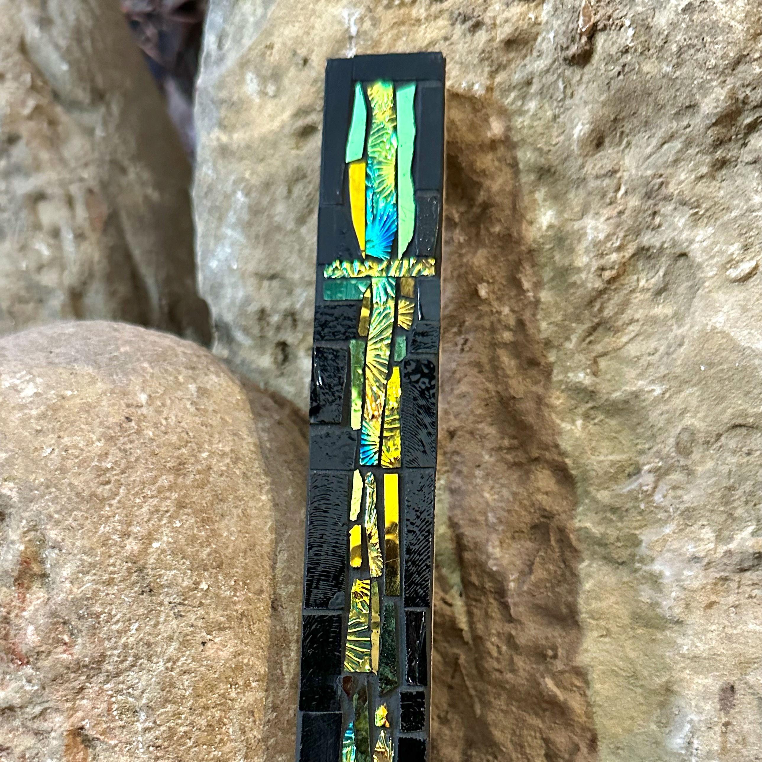 Slim Turquoise Golden Cross