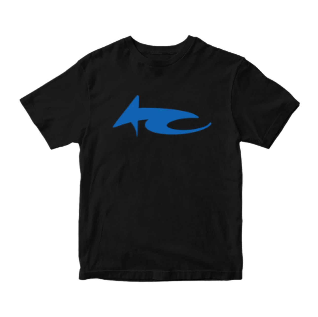 Black and blue 4C lightning logo t shirt 