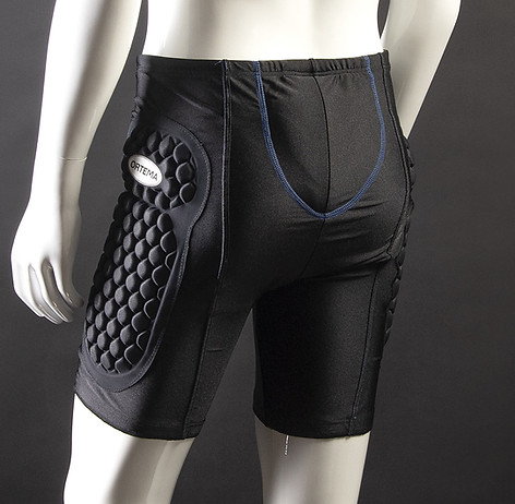 Ortema Protection Pants Back view in black worn.