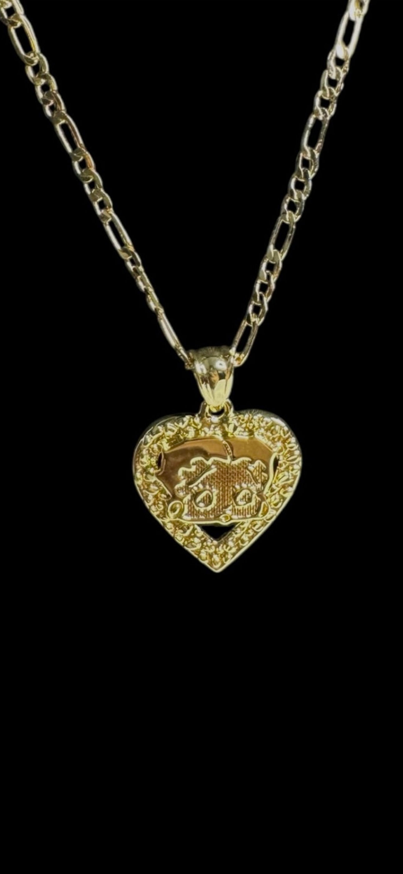 BETTY BOOP NUGGET HEART CHAIN