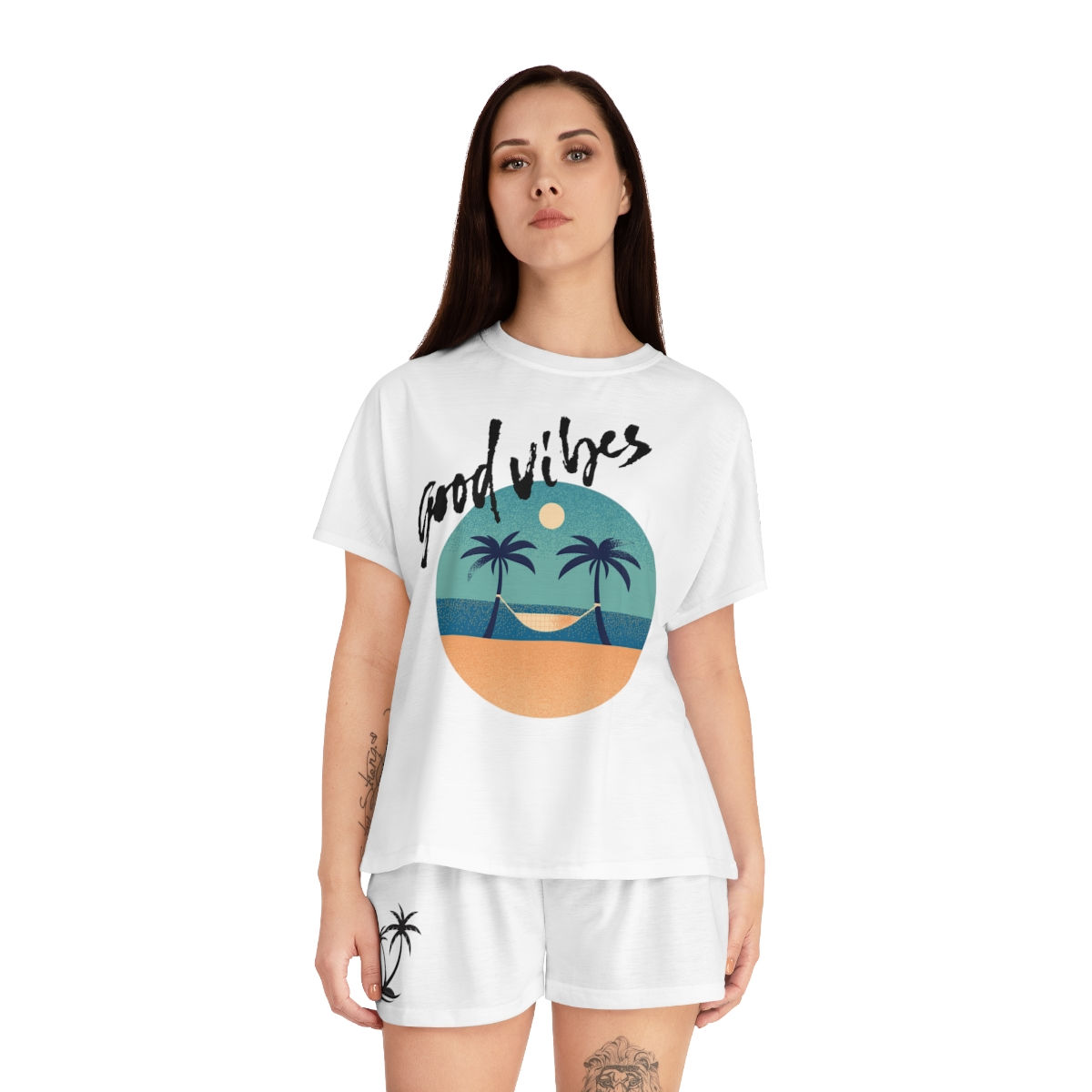Good Vibes Women's Short Pajama Set