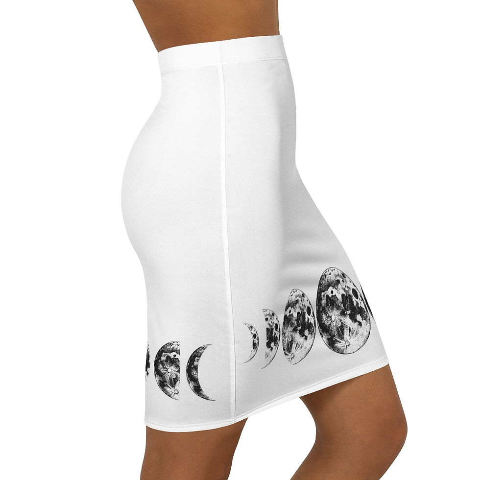 Thumbnail: Moon Phases Women's Pencil Skirt