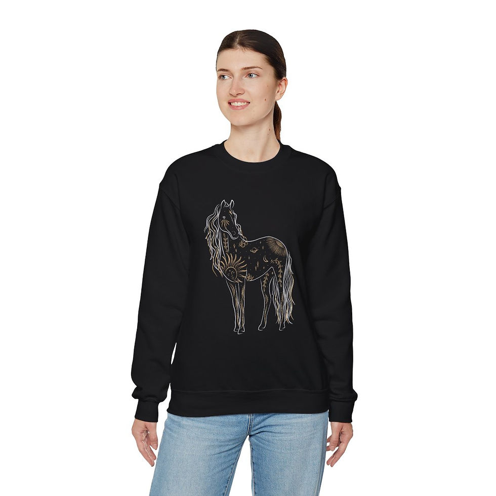 Thumbnail: Celestial Horse Crewneck Sweatshirt
