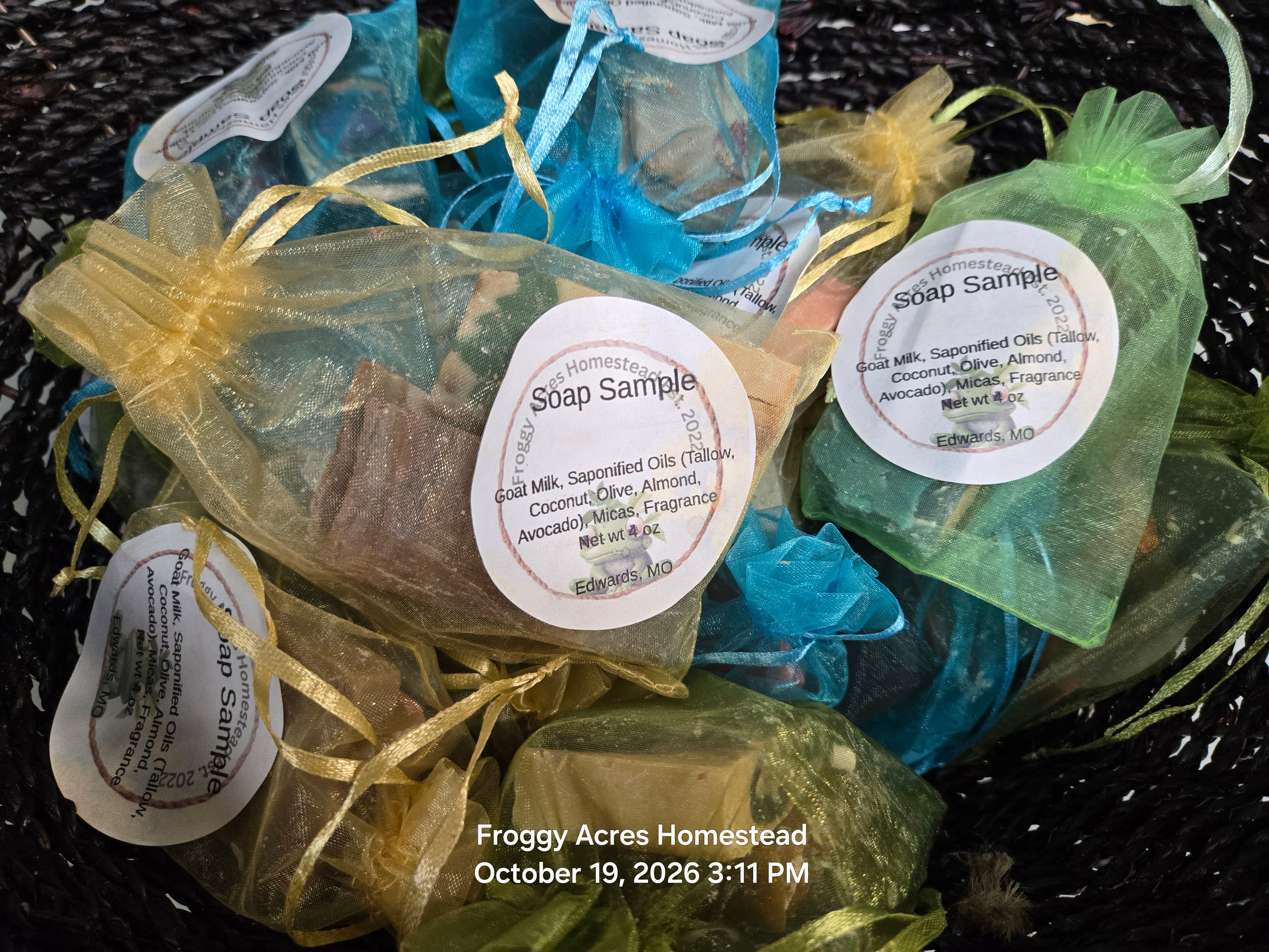 Goat Milk and tallow soap sample bag