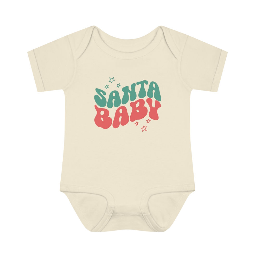 Thumbnail: "Santa" Infant Baby Rib Bodysuit