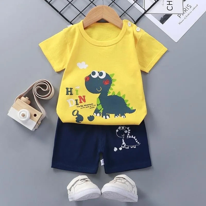 Thumbnail: Fashion Kids Clothes Sets - Top & Shorts 2PCS 100% Cotton 