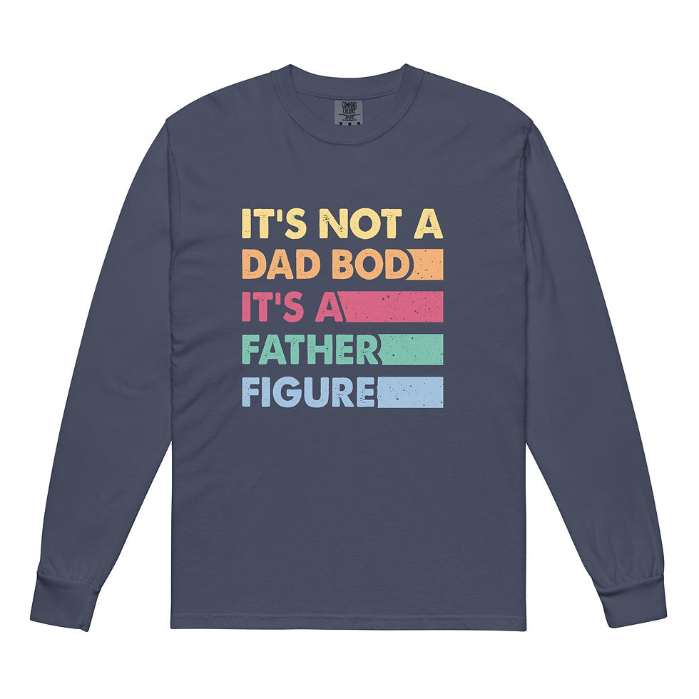 Thumbnail: Garment-dyed heavyweight long-sleeve shirt "Dad Bod"