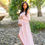 Thumbnail: Maternity Off Shoulder Split Thigh Dress