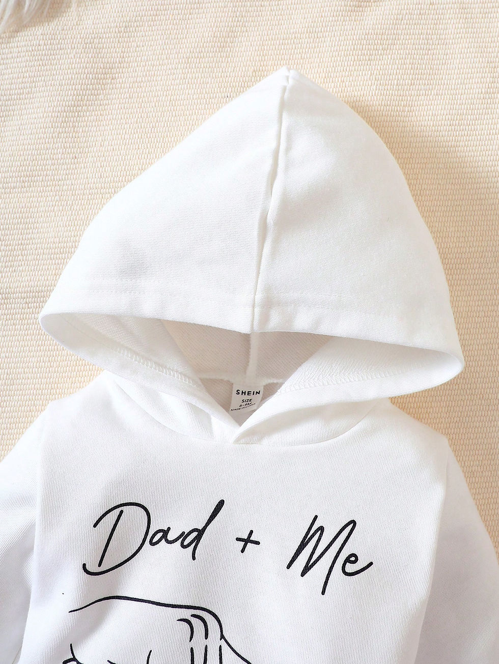 Thumbnail: Baby Boy Letter Graphic Hooded Sweatshirt
