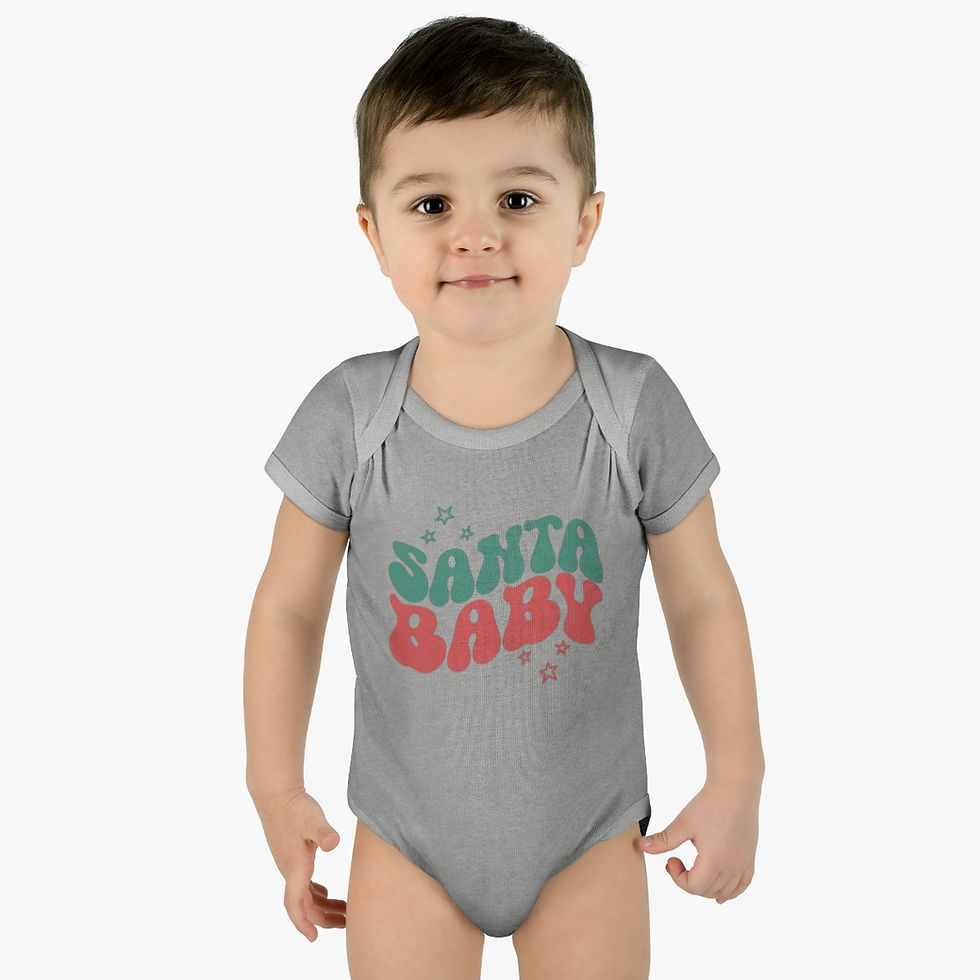 Thumbnail: "Santa" Infant Baby Rib Bodysuit
