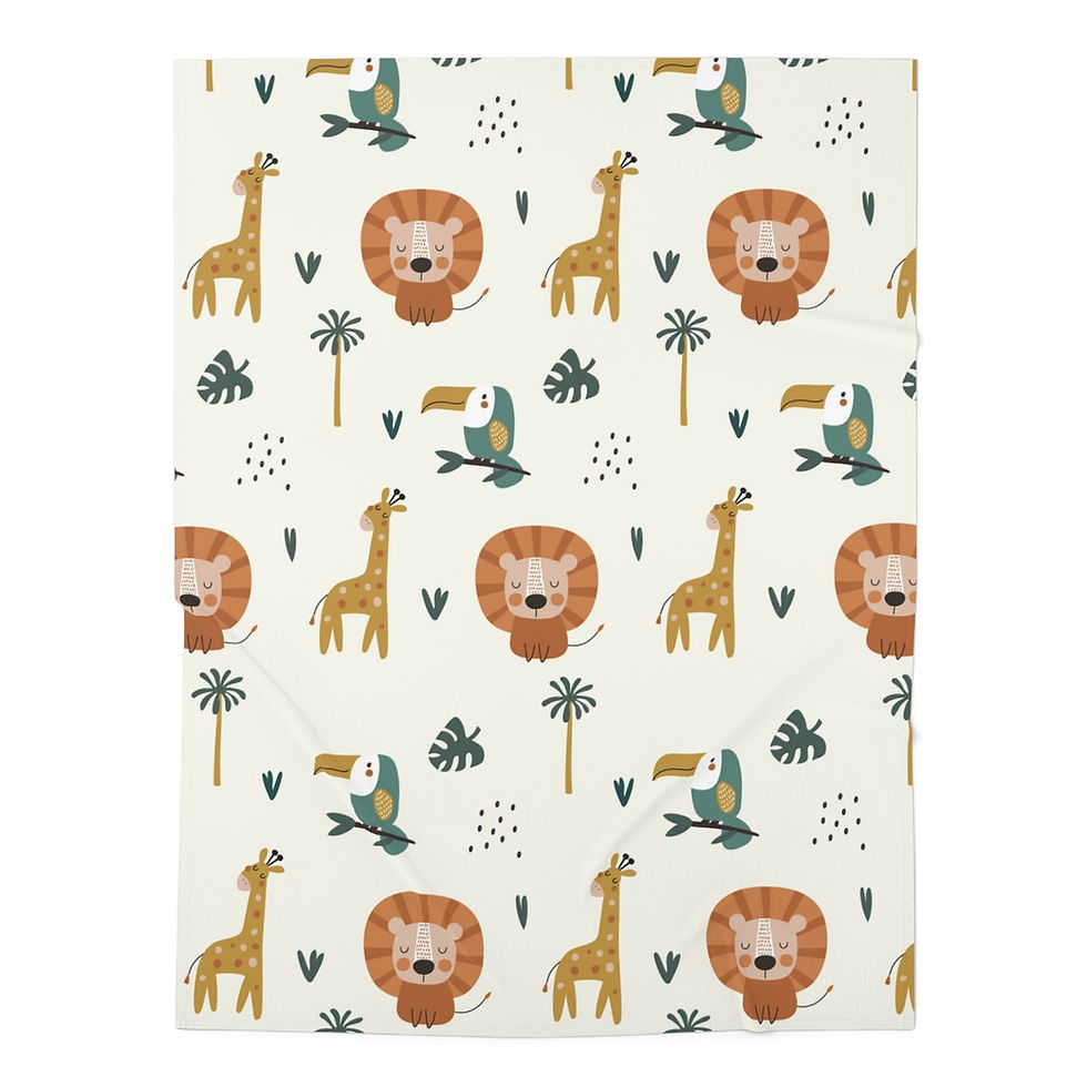 Zoo Adventure Baby Swaddle Blanket