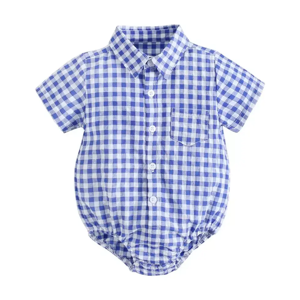 Thumbnail: Cotton Baby Boys Plaid Bodysuits